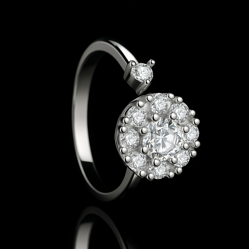 Elegant Halo Round Cut Diamond Ring