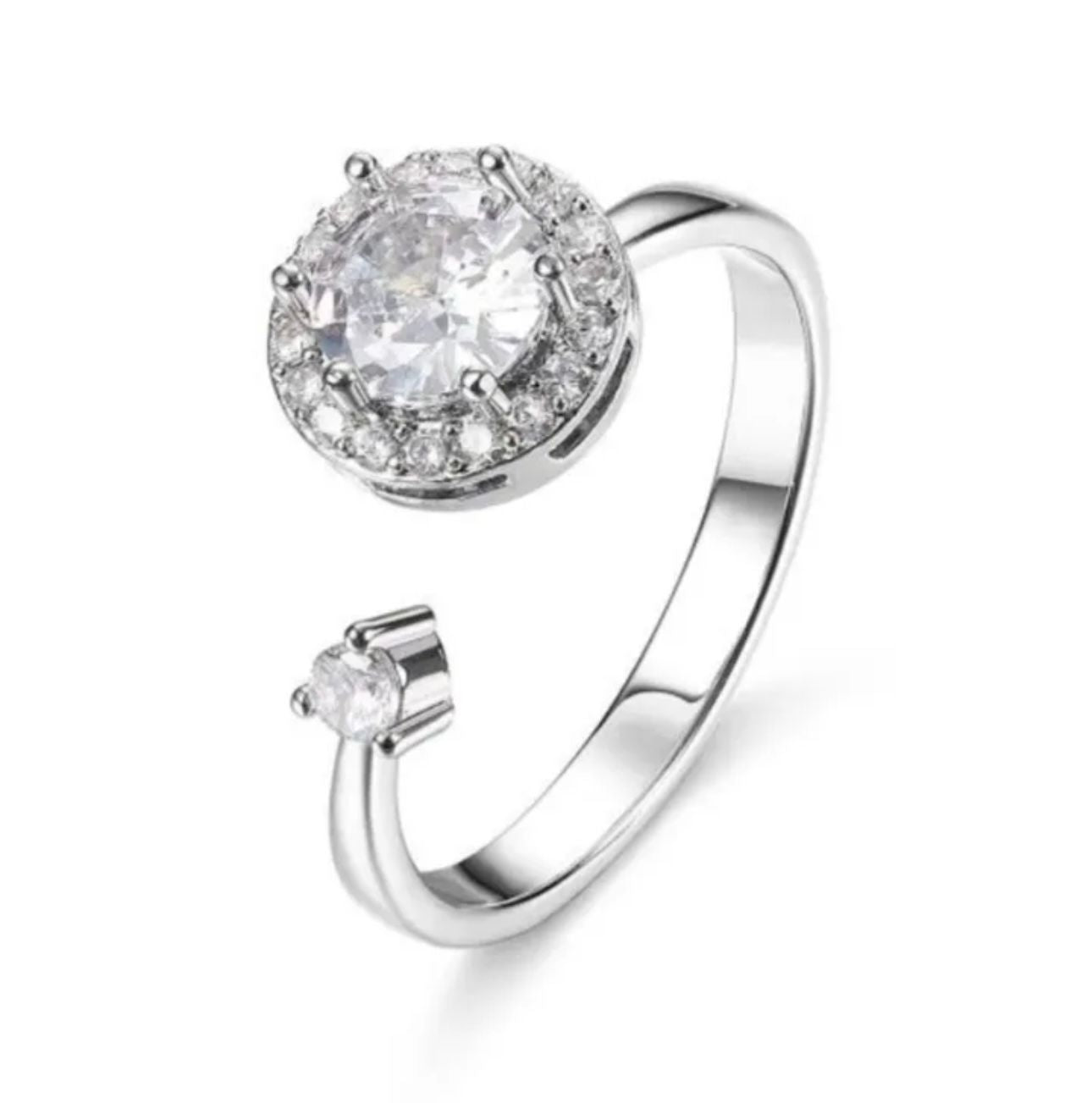 Elegant Halo Round Cut Diamond Ring
