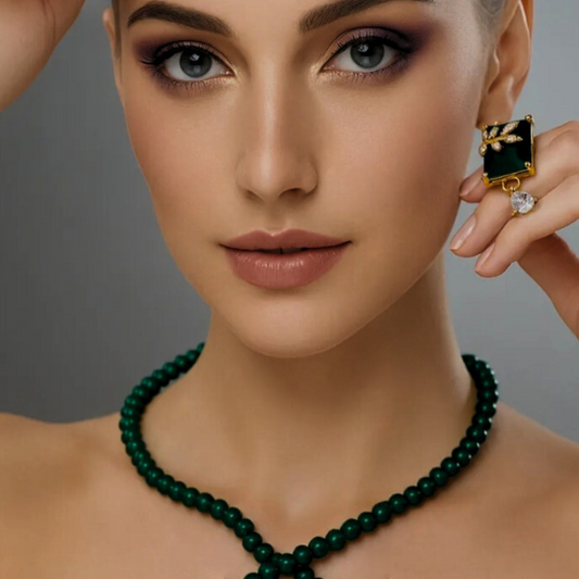 Emerald Petal Radiance Set