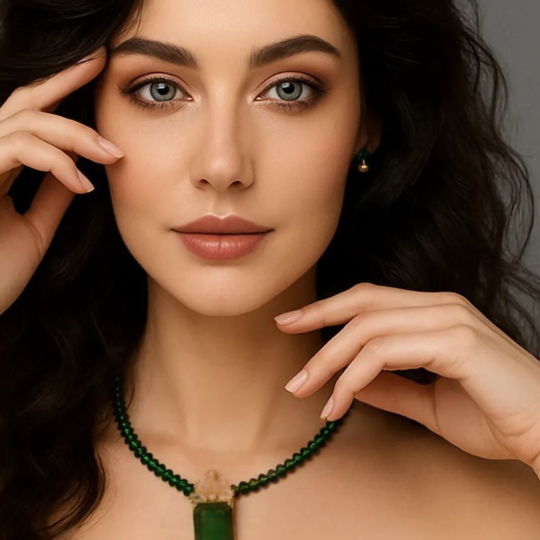 Emerald Petal Radiance Set